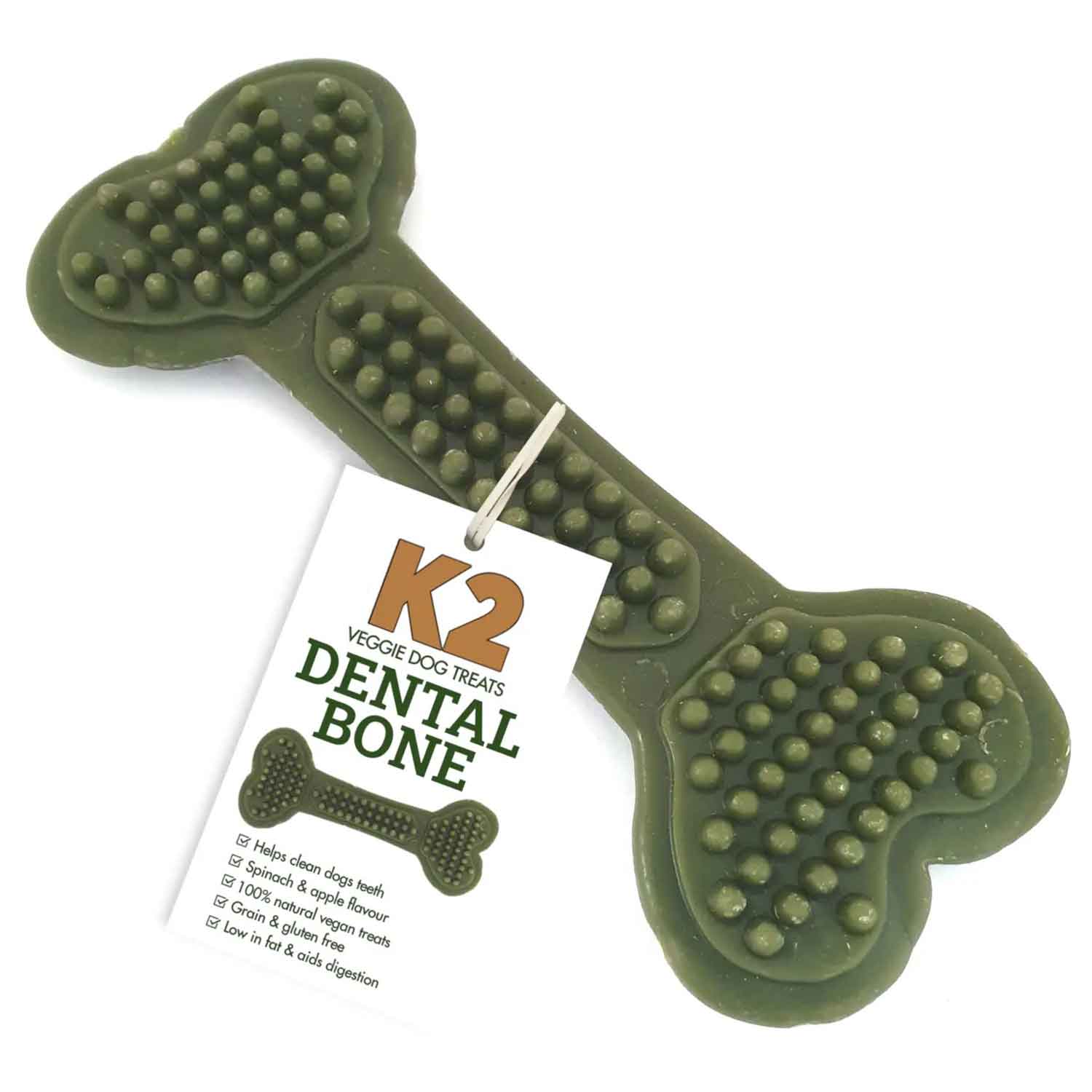 K2 Dental Bone for dogs veggie apple spinach