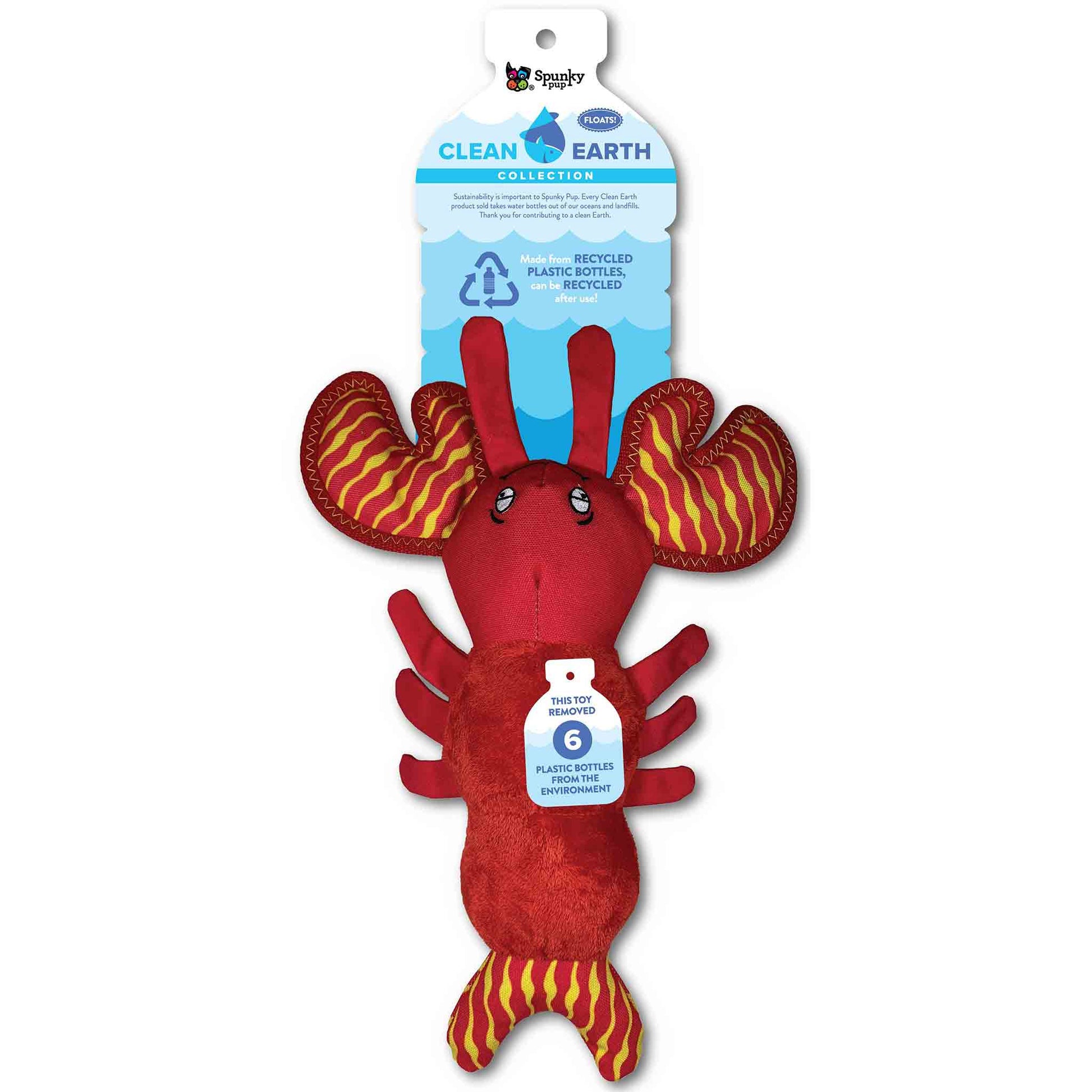 Clean Earth Lobster Dog Toy from Floyd & Fleet