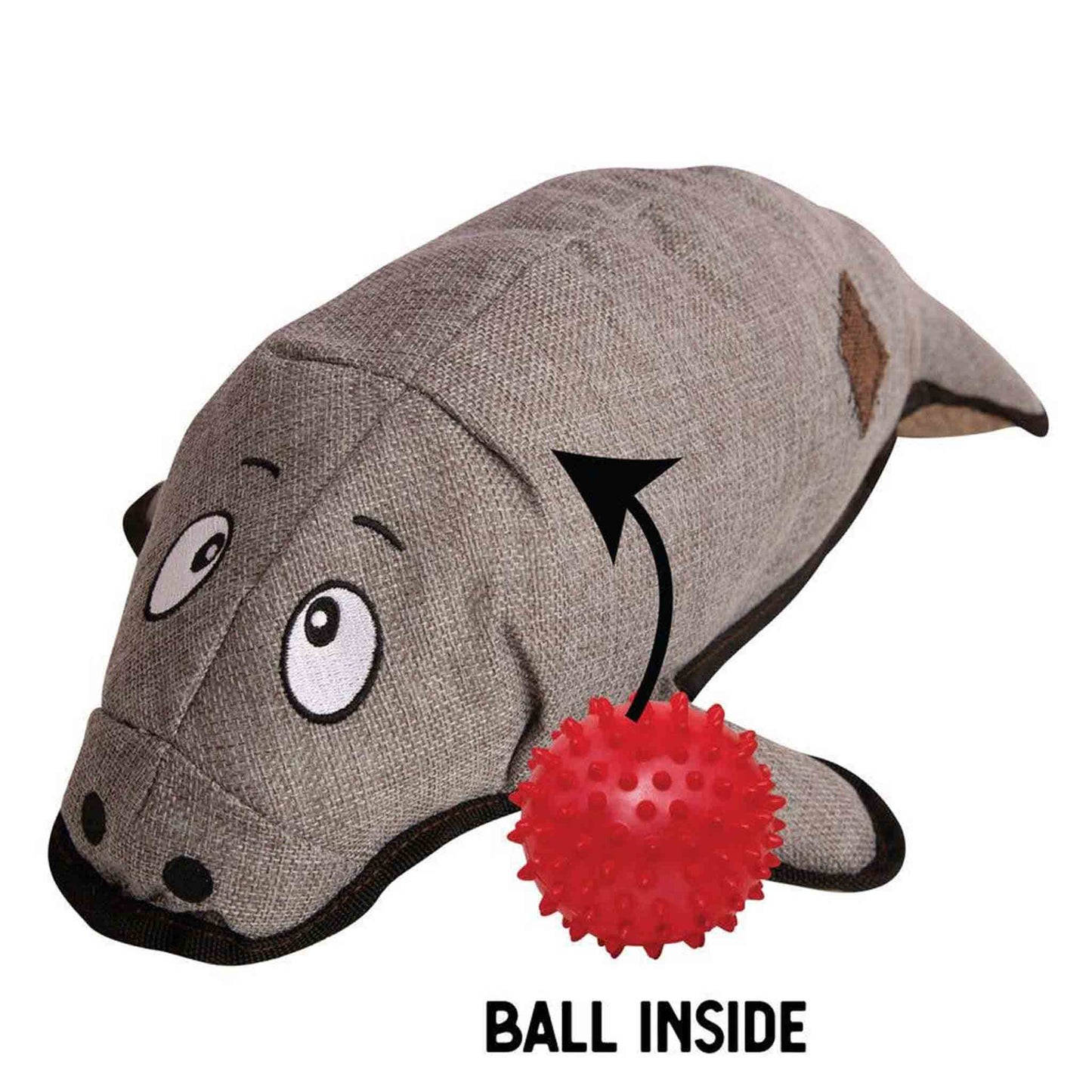 Murray the Manatee Dog Toy with ball from Floyd & Fleet