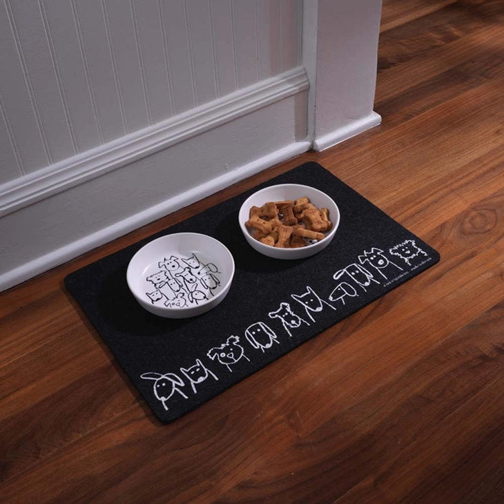 Pet Bowl Random Dogs - Black Mat - Floyd & Fleet