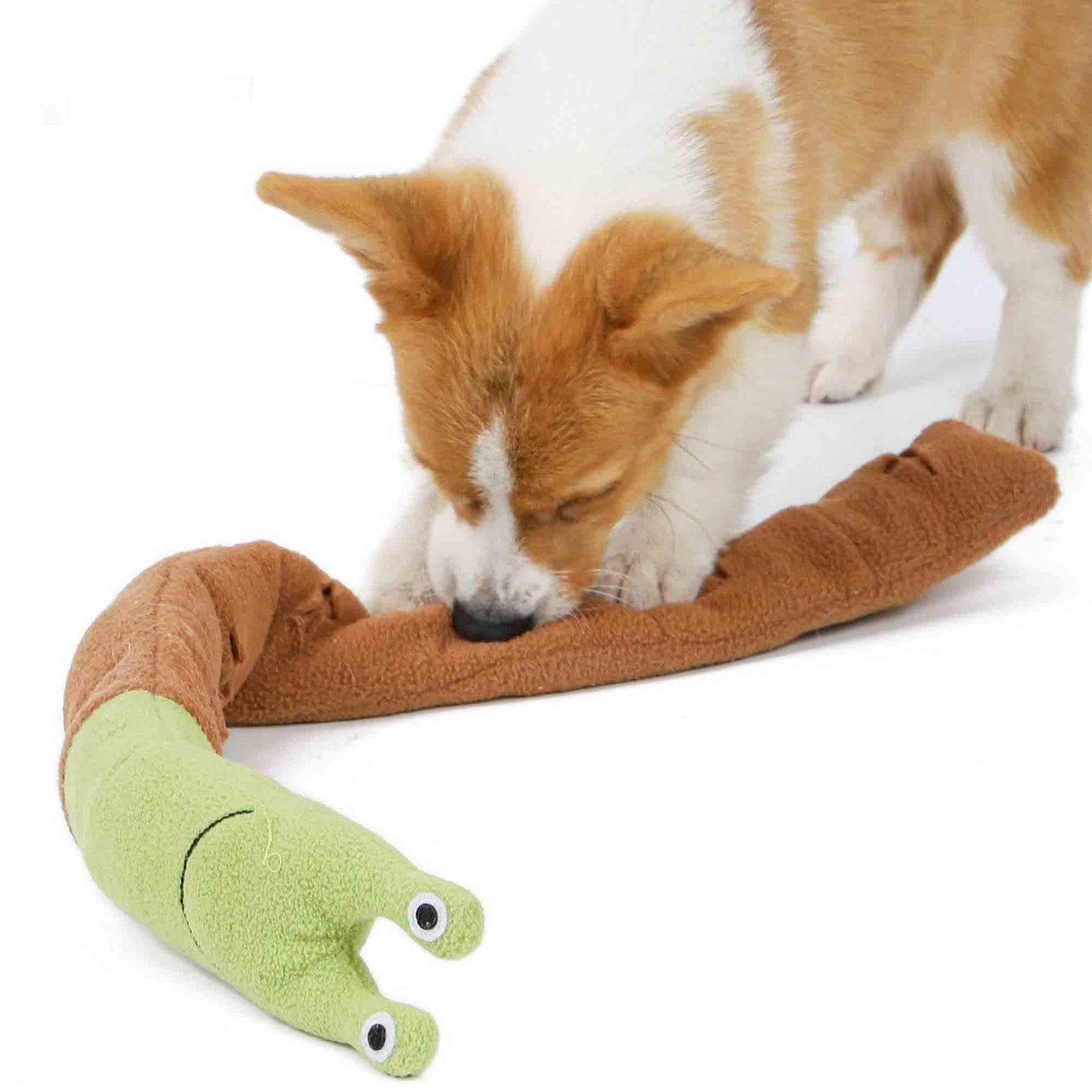 Dog sniffing Snail Rollup Snuffle Dog Toy from Floyd & Fleet