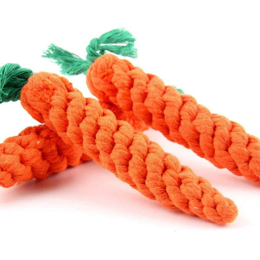 Cotton Rope Carrot Dog Toy - Floyd & Fleet